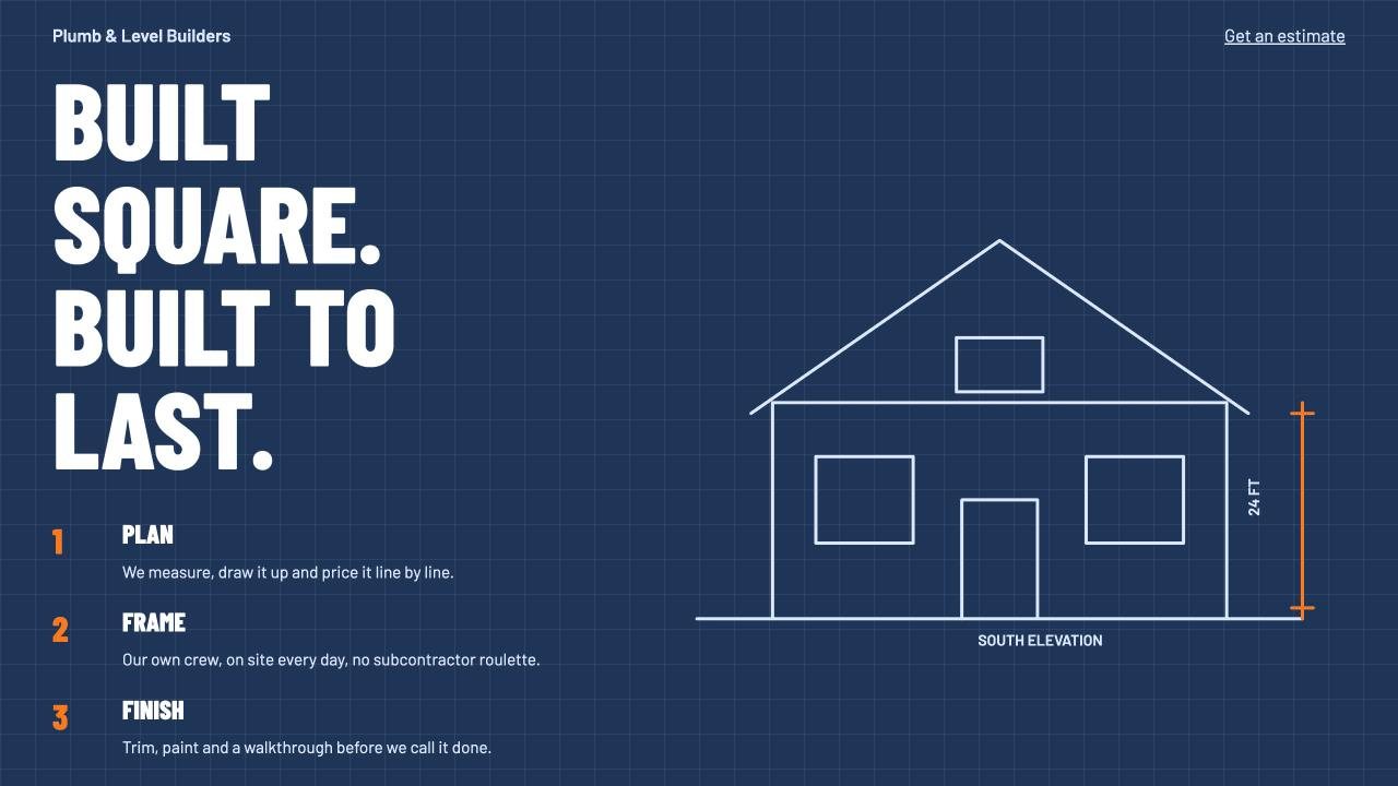 Plumb & Level concept imagery